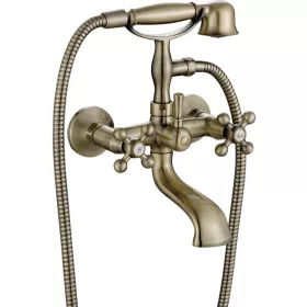 LAVEO STILO kádcsap szett zuhannyal, kétkaros, antik bronz
