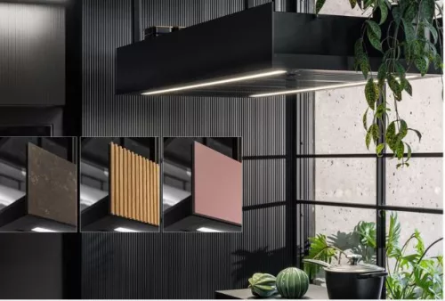 Ciarko Design MINIMAL 1 120 cm fekete sziget páraelszívó (oldalsó panel nélkül)