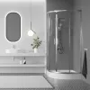 LAVEO DESNA félkör zuhanykabin zuhanytálcával 90x90x185 cm átlátszó üveg/króm