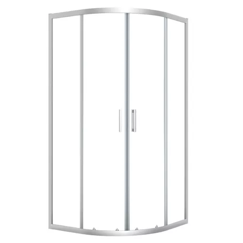 LAVEO DESNA félkör zuhanykabin zuhanytálcával 90x90x185 cm átlátszó üveg/króm