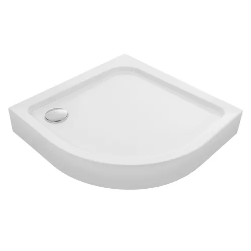 LAVEO DESNA félkör zuhanykabin zuhanytálcával 90x90x185 cm átlátszó üveg/fekete