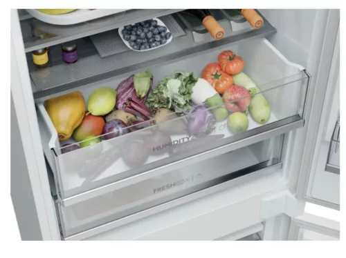 Kluge beépíthető kombi hűtőszekrény alul fagyasztóval, NoFrost, 281L/101L