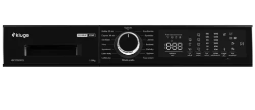 Kluge előltöltős szárítógép, 60cm, SteamAssist 9Kg, fekete