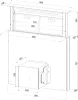Kluge pultból kiemelkedő fekete páraelszívó, 90cm