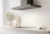 Kluge fali T-alakú fekete páraelszívó, 90cm, üvegfront