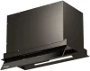 Kluge beépíthető fekete páraelszívó, 52cm, kihajtható fekete üvegpanel