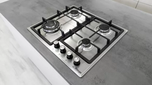 Kluge beépíthető gáz főzőlap, 60 cm, inox, WOK égő
