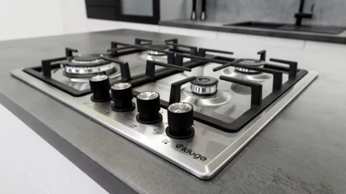 Kluge beépíthető gáz főzőlap, 60 cm, inox, WOK égő