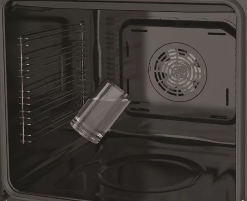 Kluge beépíthető multifunicós inox/fekete sütő, 78L