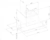 MONNO Minimal 7 Black 55 cm beépíthető páraelszívó, fekete