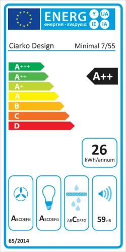 MONNO Minimal 7 Black 55 cm beépíthető páraelszívó, fekete
