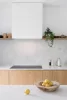 MONNO Aura White 74 cm beépíthető páraelszívó, fehér üveg