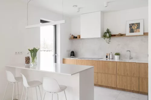 MONNO Aura White 74 cm beépíthető páraelszívó, fehér üveg