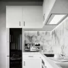 MONNO Su Mini White 74 cm beépíthető páraelszívó, fehér üveg