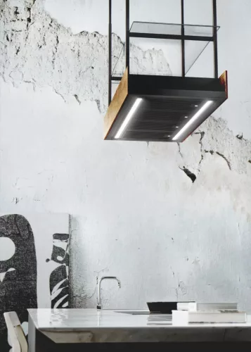 MONNO Minimal 1 Black 120 cm sziget páraelszívó panellal, fekete