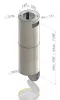 MONNO Tubus W sziget páraelszívó, 38 cm, érintésmentes vezérlés, inox