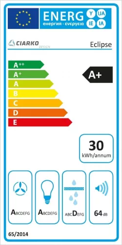 MONNO Eclipse White/Gold fali páraelszívó, 60 cm, fehér/arany