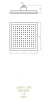 LAVEO LUKE zuhany (220x220 mm), ABS, fekete