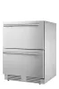 FrigaluX Kültéri inox hűtő RE2T136A pult alá építhető és szabadonálló, 77 L