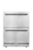FrigaluX Kültéri inox hűtő RE2T136A pult alá építhető és szabadonálló, 77 L
