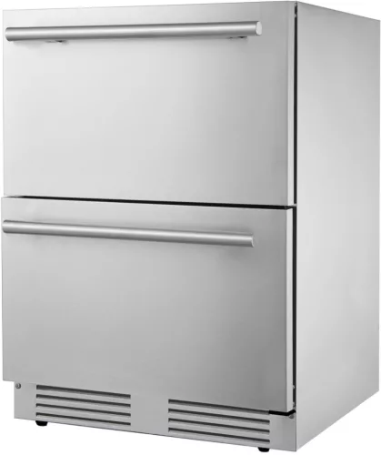 FrigaluX Kültéri inox hűtő RE2T136A pult alá építhető és szabadonálló, 77 L