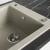 Laveo PIONIER minicsepptálcás bézs mosogató automata dugókiemelős, helytakarékos szifonnal