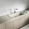 LAVEO TAU 9 nagymedencés bézs mosogató helytakarékos szifonnal