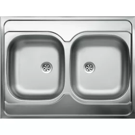   LAVEO LON 60 2M teletetős kétmedencés inox mosogató szifonnal