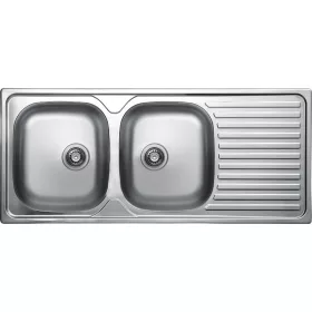   LAVEO ORION 2CS kétmedence csepptálcás inox mosogató szifonnal
