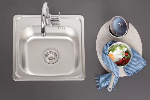 LAVEO STANDARD egymedencés inox mosogató szifonnal