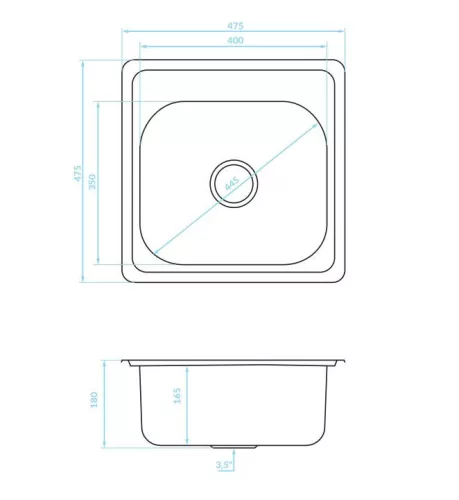 LAVEO STANDARD egymedencés inox mosogató szifonnal