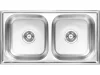 LAVEO STANDARD kétmedencés inox mosogató szifonnal