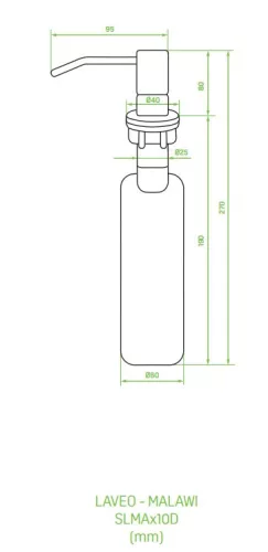 LAVEO MALAWI arany színű beépíthető inox mosogató szifonnal, rollmat csepegtetővel, gyümölcsmosóval, mos.szer adagolóval, 50x58x20 cm