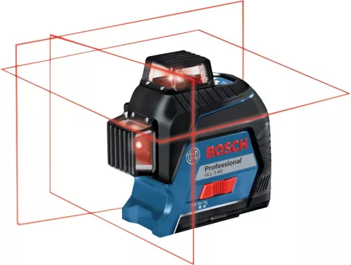 BOSCH 0601063S00 GLL 3-80 Vonallézer + 4 db 1,5 V-os LR6 (AA) + Lézer céltábla + Szerszámkoffer