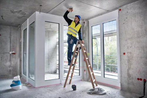 BOSCH 0601066M00 GCL 2-50 G zöld Kombilézer + RM 10 Tartó + 4 db 1,5 V-os LR6 (AA)