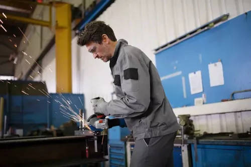 BOSCH 06017D0100 GWS 14-125 S Sarokcsiszoló vibrációcsökkentett kiegészítő fogantyúval