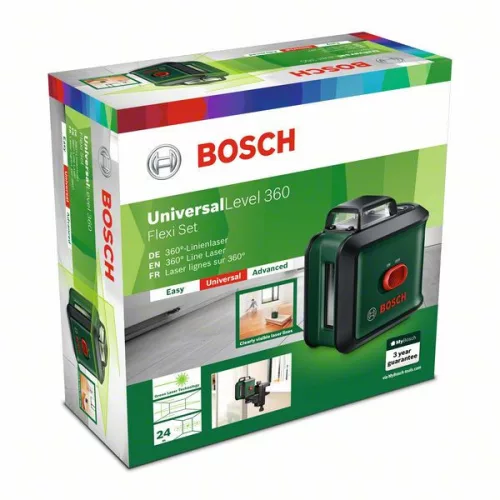 BOSCH 0603663E04 UniversalLevel 360 keresztvonalas szintezőlézer szett + MM3