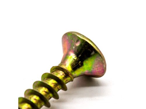 Süllyesztett fejű faforgácslap csavar PZ, sárga 3,5 x 60 mm