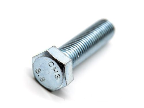 Hatlapfejű tövigmenetes csavar DIN 933/ISO 4017 8.8, horganyzott M6 x 70 mm