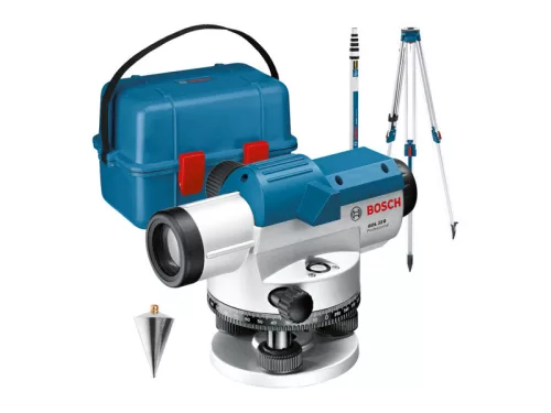 BOSCH Optikai szintezőkészülék GOL 32 D + BT 160 Állvány + GR 500 Mérőléc IP54