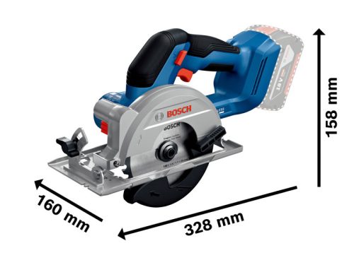 BOSCH Akkus körfűrész 140 mm GKS 18V-51 lágy indítású (akku és töltő nélkül)