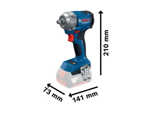 BOSCH Akkus ütvecsavarozó GDS 18V-350 1/2" 350 Nm (akku és töltő nélkül)