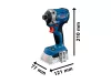 BOSCH Akkus ütvecsavarozó GDR 18V-215 1/4" 215 Nm (akku és töltő nélkül)