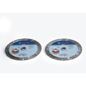   BOSCH Gyémánt vágókorong szett 230 x 2,6 x 10 x 22,2 mm szegmentált Multi Material (2 db)