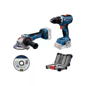   BOSCH Akkus erőcsomag GSR 18V-65 + GWS18V-11 + tartozékkészlet (akku és töltő nélkül)