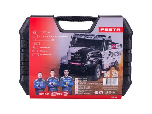 FESTA Dugókulcs készlet 20 részes 1/2" 10-24 mm CrV