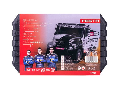 FESTA Dugókulcs készlet 46 részes 1/4" 4-14 mm CrV