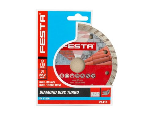 FESTA Gyémánt vágókorong 115 x 2,2 x 22,2 mm turbo