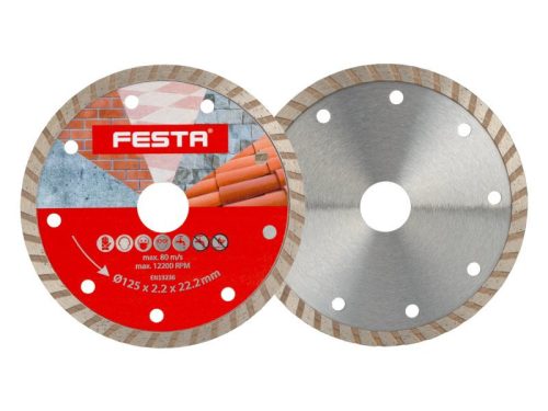 FESTA Gyémánt vágókorong 125 x 2,4 x 22,2 mm turbo
