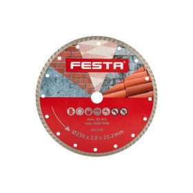 FESTA Gyémánt vágókorong 230 x 2,6 x 22,2 mm turbo